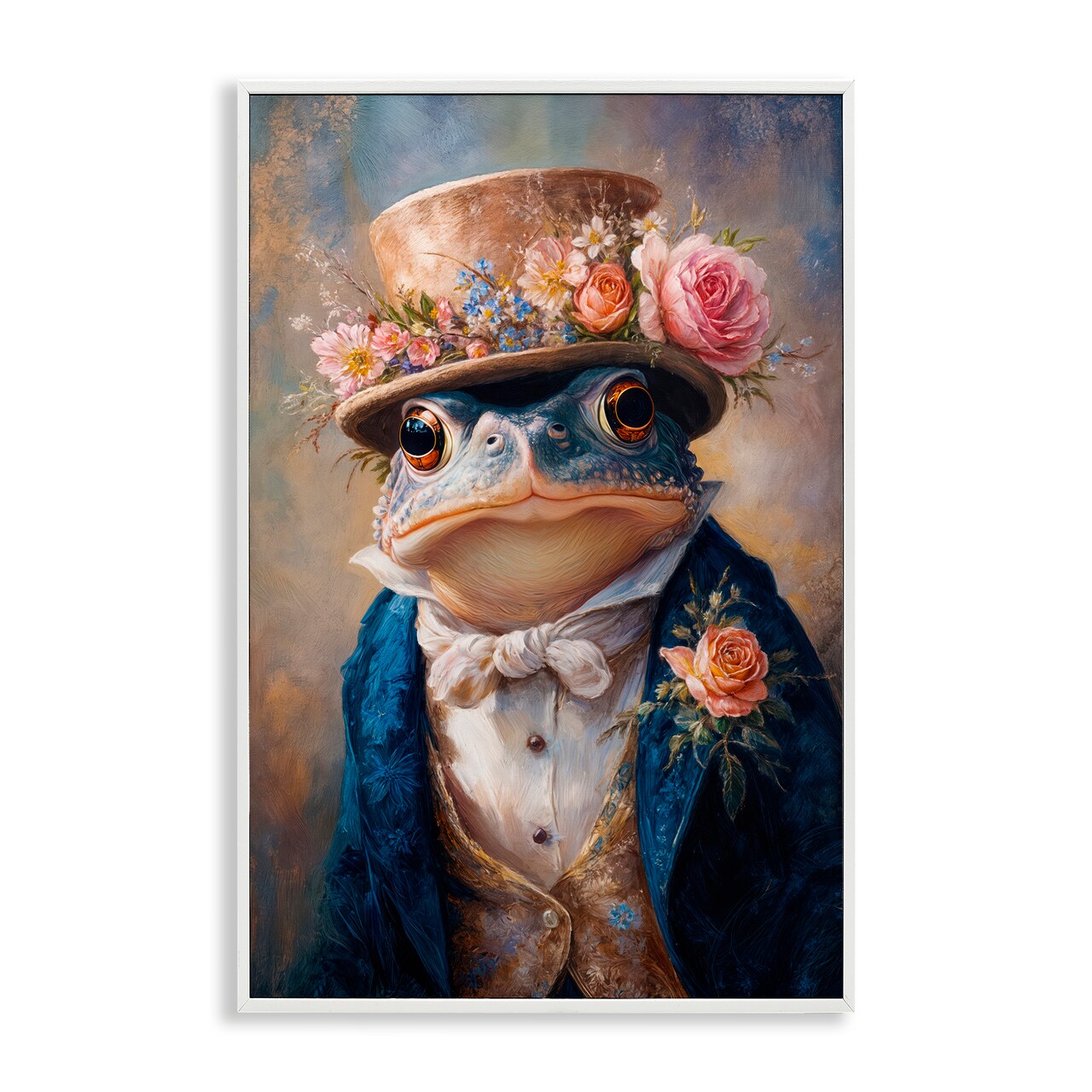 Stupell Industries Victorian Toad Portrait Framed Giclee, design by Wumples